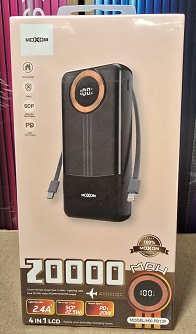 پاوربانک موکسوم 20000 مدل MX-PB139 پاوربانک موکسوم 20000 مدل MX-PB139