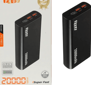 پاوربانک PD و فست شارژ pqbd 20000mAh مدل PQ-PB02 67W