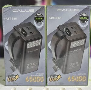 پاوربانک 22.5 وات کالوس مدل Fast-E65 ظرفیت 65000 میلی‌آمپرساعت